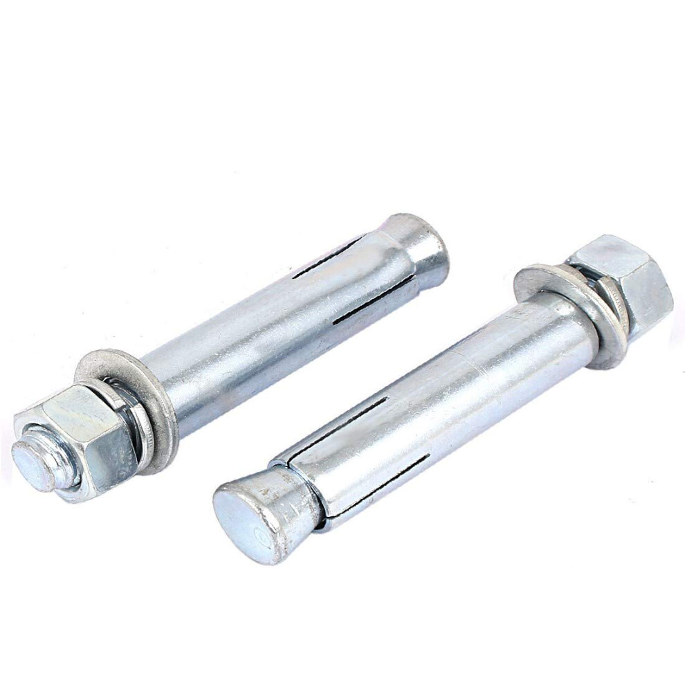 Lon0167 M16x120mm Zinc Featured Plated Hex Nut Reliable Efficacy Expansion Bolts Screws Sleeve Anchor 2Pcs(Id:cc0 32 Dd 181) 9189345699443