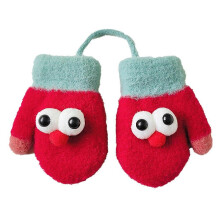 (As show, style 2) Toddler Kids Mittens with String Winter Warm Stretch Full Finger Gloves