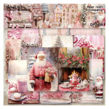 Album Background Cardstock, Scrapbook Pad, 24 Sheets A5 Sized Merry Christmas Prints