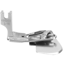 (As show, One size) Presser Foot Rolled Hemming 3Folding Hemmer Sewing Machine Craft Accessories 490359