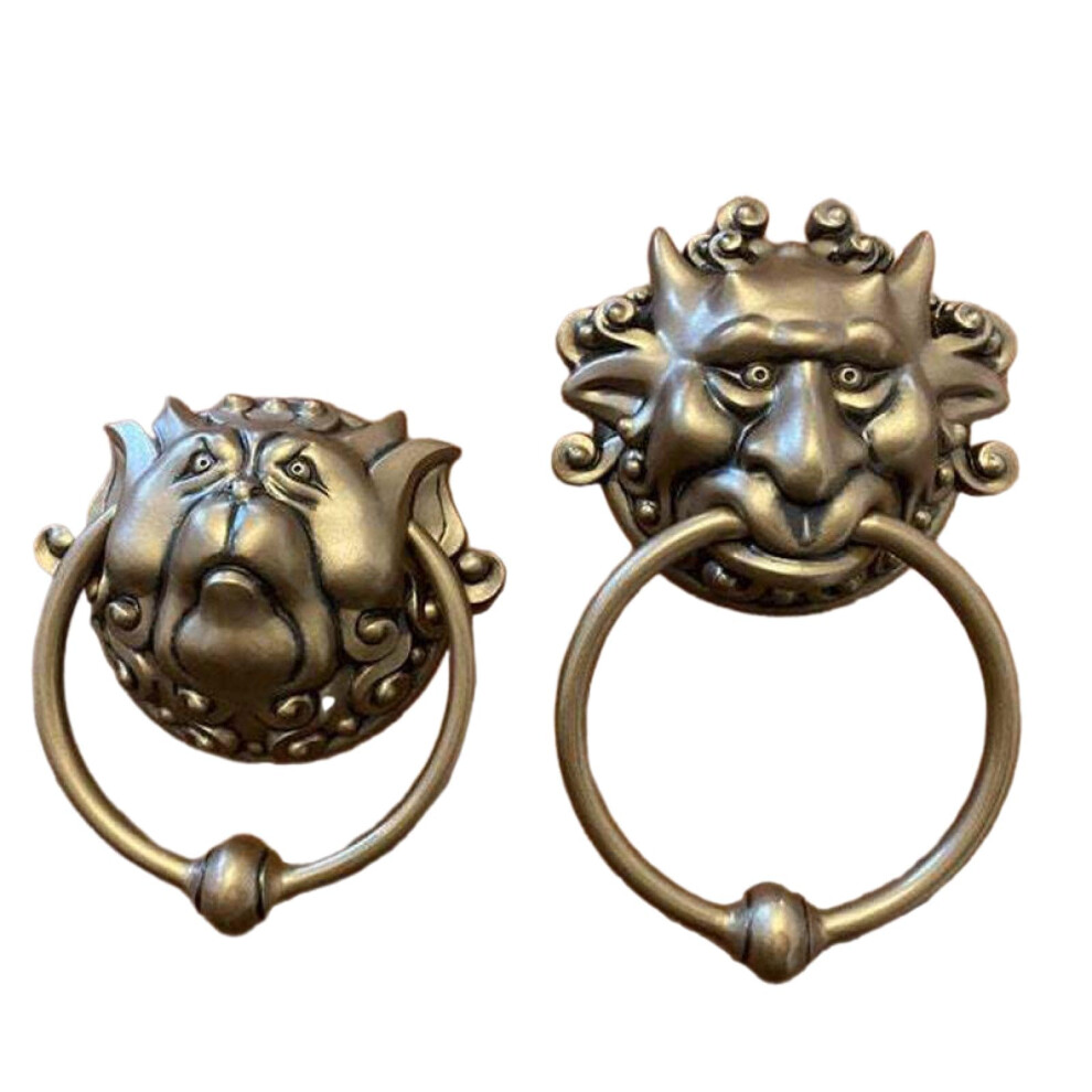 Door Knockers 3D Labyrinth Front Door Knocker, Barn Shed Doors, Antique Bronze Handle Knobs 9365049398251