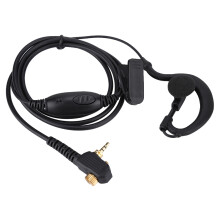 Walkie-talkie oortje met microfoon, high-definition luidspreker, G-vormige oorhaak, 2-pins walkie-talkie oortje voor buitenactiviteiten,