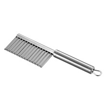 crinkle cutter wavy knife Stainless Steel Wrinkle Slicing Knife with Hanging Hole (Color : A)