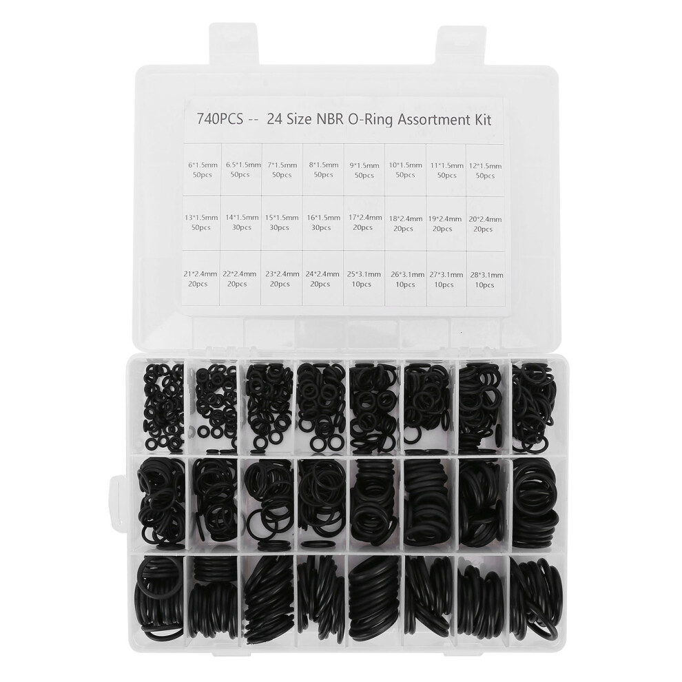 Assorted O-Ring Kit, Nitrile Rubber Seals Waterproof Heatproof Oil Resistance Corrosion Resistance Abrasion Resistance Antistatic For Plumbing Repair 9453559745099