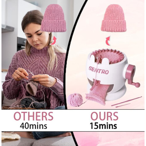 SENTRO Knitting Machine, 22 Needles, Circular Knitting Machine, Hat Loom, Sock Loom 1