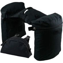 Pad Pommel Saddle Bags Combination for Cross Country Riding Bag Luggage Bags Ceiling Pad Black