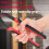 Water Pump Pliers, Adjustable Grips, Red and Black 4