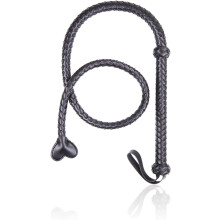 Black Leather Whip, HeartShaped Head, Long Snake Whip, Horse Riding Crop, RolePlaying Prop