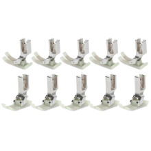 (As show, One size) 10Pcs Presser Foot Industrial Sewing Machine Flat Car Stainless Steel Plastic Supplies MT18