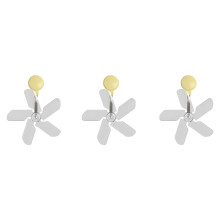 Déflecteur à ventouse, 3 pièces, Anti-coup Direct,-Jaune crème