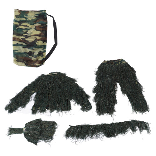 Παιδική στολή τακτικού Ghillie σε καμουφλάζ Woodland, ελαστικό παντελόνι και