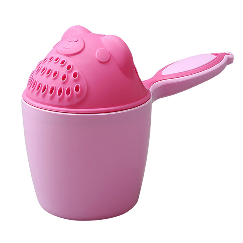 Baby Bath Re Cup Creative Waterfall Re, Bear Shampoo Cup With Handle Cute Animal Cup For Baby Hair Washing, Protect Pink
