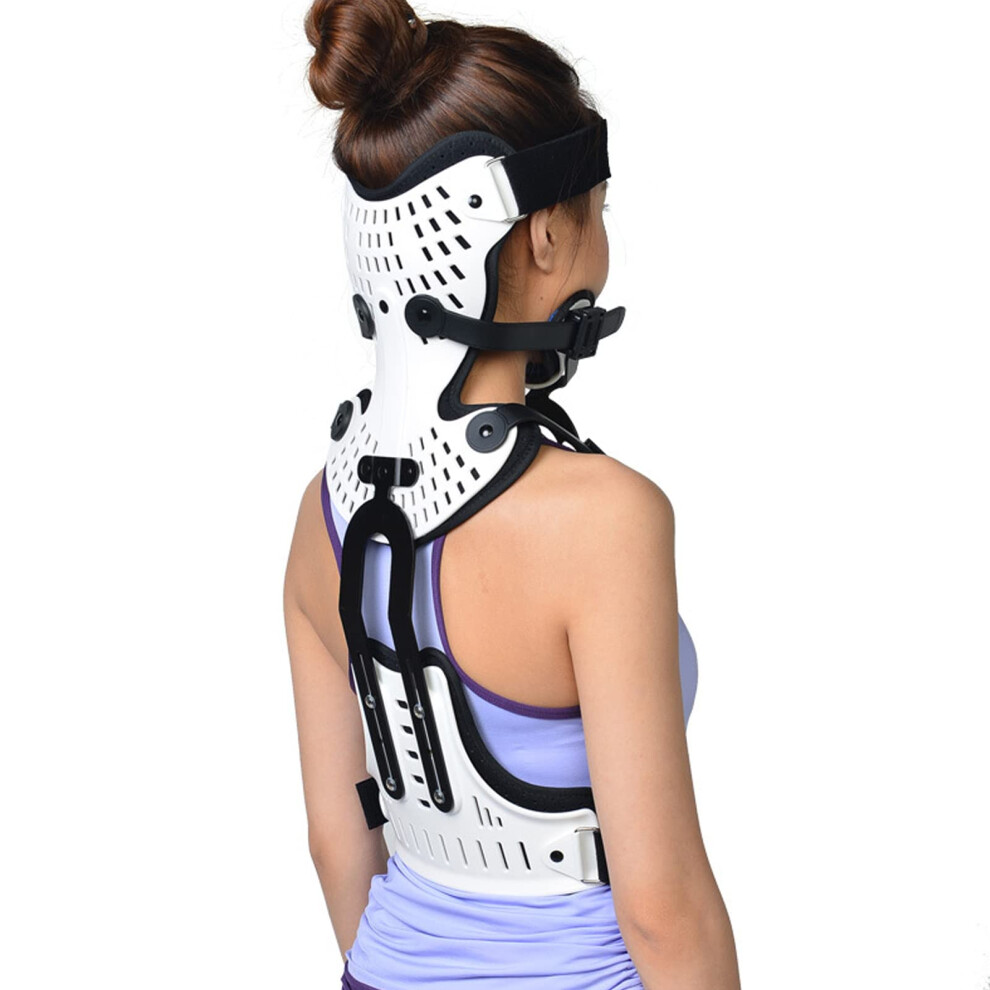 Orthosis Cervical Thoracic Halo Brace,  Adjuatable Cervical Thoracic Orthosis Head Neck Chest Fixed Brace Cervical Thoracic Traction Device