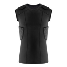 Padded Compression Shirt Sports Training With Rib Shoulder Back Pad Basketball Football Rib Protections Vest XL Ref: 7180