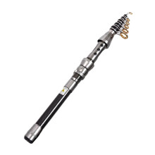 Telescopic Rock Fishing rod Carbon Fiber Spinning Carp Feeder (2.1M) Light Grey
