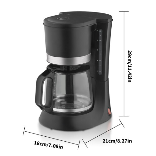 Programmable Coffee Maker with Glass Carafe Coffee Machine for 2