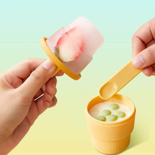Eiscreme-Silikonform, wiederverwendbare Eis-Dessertform,-Grün 1
