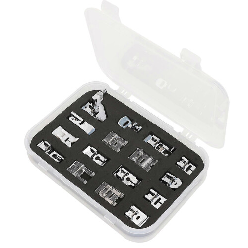 (As show, One size) 16Pcs Presser Foot Set Household Multi Functional for Sewing Machine Accessories 1