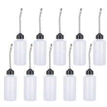 (As show, One size) 10pcs 120ML Sewing Machine Oiler Iron Nozzle Plastic Oil Pot Household Sewing Appliances
