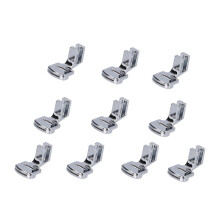 (As show, One size) 10PCS Gathering Foot Lightweight Portable Antirust Durable Stainless Steel Shirring Gathering Presser Foot