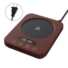 110V Coffee Mug Warmer Cup Warmer with 7 Temp-Wood grain color