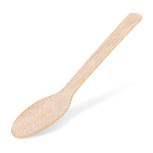100 disposable bamboo coffee spoons 110mm environmentally friendly