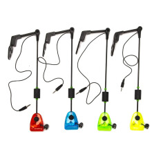 Set of 4 Fishermen LED Illuminated Fishing Button Warning Indicator in a Zipped Case Carp Fishing Exchanger