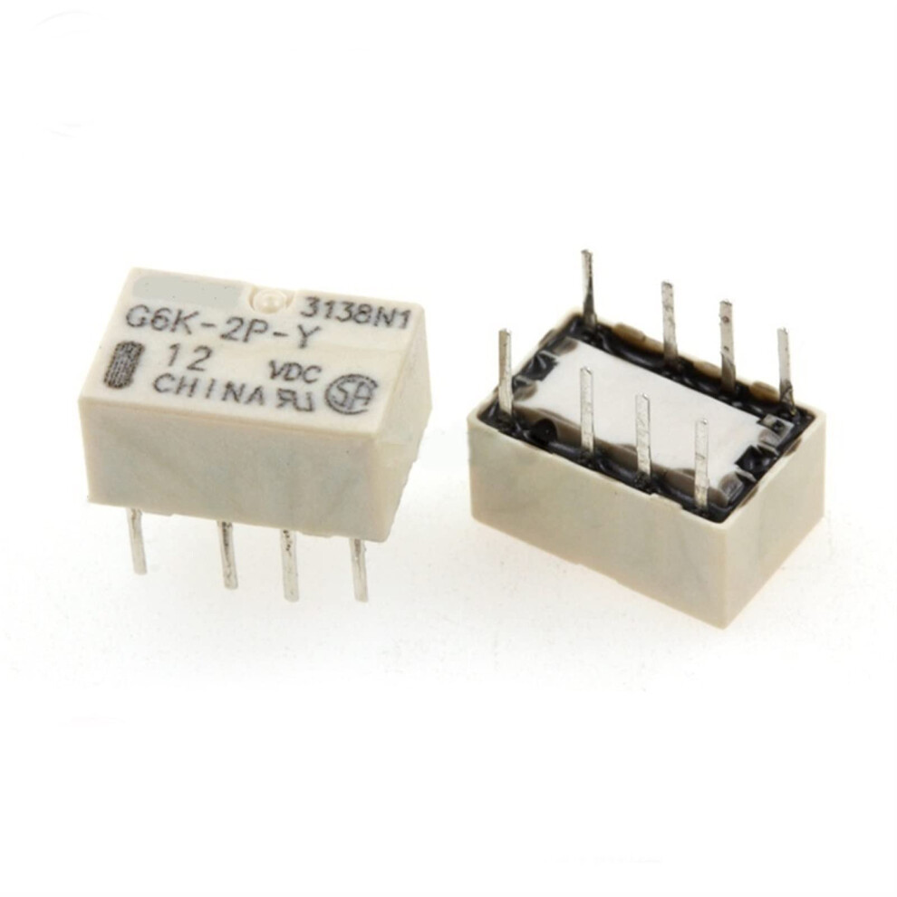 5Pcs Diprelay G6k2py 5Vdc/12Vdc/24Vdc 8Pin (Size : G6k2py 5Vdc) 9365049402514