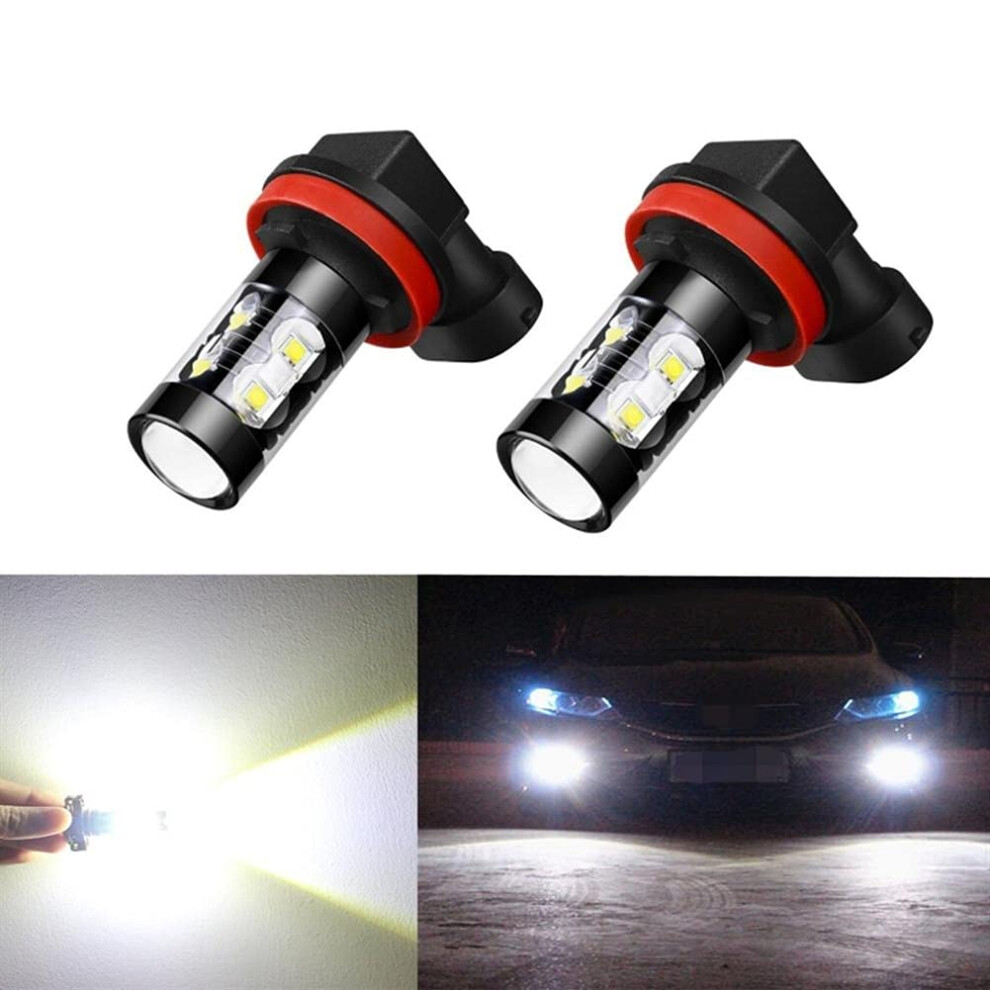 Led Bulb H8 H11 Hb4 9006 Hb3 9005 Fog Lights 1250Lm 12V-24V 6000K Cold Car Tail Lamp H9 Size Smd 2835 White 9365049403610