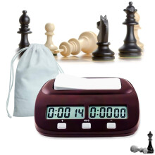 Horloge d'échecs numérique professionnelle, minuteur multifonctionnel pour jeux de société, récompense et délai de pas, alarme sonore, légère