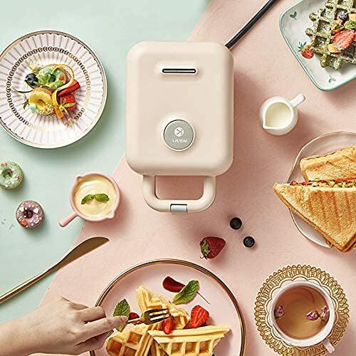 Mini Waffle Maker, 3in1 Waffle Maker with Removable NonStick Plates, Compact Design, Pink 1