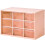 Mini Storage Drawers, Small 9 Drawers Organizer B Stackable Clear Plastic Box for Desk (Pink) 1