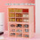 Mini Storage Drawers, Small 9 Drawers Organizer B Stackable Clear Plastic Box for Desk (Pink) 4