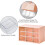 Mini Storage Drawers, Small 9 Drawers Organizer B Stackable Clear Plastic Box for Desk (Pink) 5