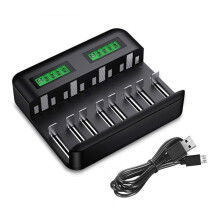 Innovative Rechargeable Battery Charger For Multiple Battery Types, Smart LCD Screen Universal Battery Charger With Independent Charging Channels And