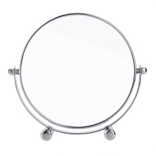 Miroir de maquillage grossissant et polyvalent, miroir sur pied au design transparent et portable, réglable en hauteur, rotation à 360,