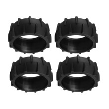 4-pack weerbestendige rubberen aandrijfwielen 100x40 mm rubberen