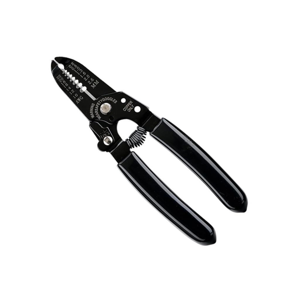 Efficient Wire Stripper Pliers For Electricians With The Help Of Carbon Steel Strips And Crimping Cable Tool For Use Black 9365049403221