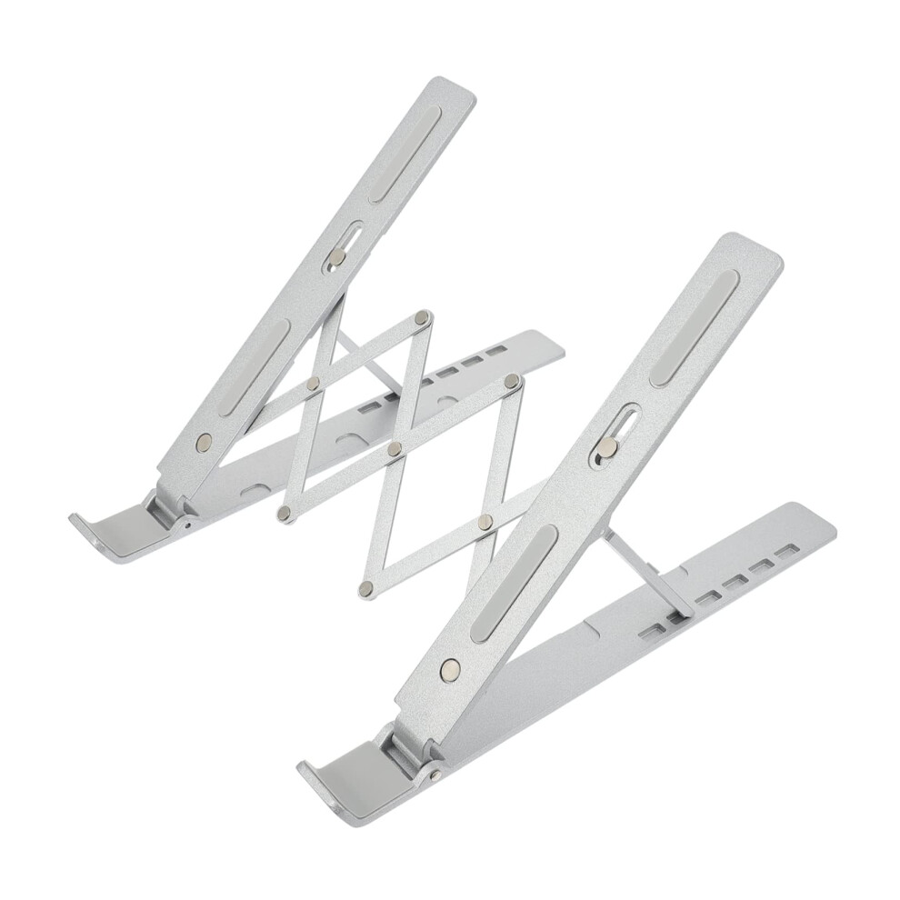 N3 Laptop Stand Aluminum Alloy Foldable Multifunctional Desk Mount For Magazines Books Tablets Laptops Silver 9412369455994