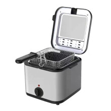 1000W Commercial Deep Fryer 2.5Lbs Electric Deep Fryer Countertop With Easyassembling Solid Basket,Removeable Oil Container For Restaurant Home Use
