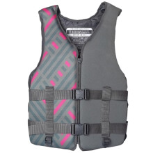 Kayak life jacket with zipper and adjustable belt, life jacket for kayaking, boating, fishing (GRAY, XL) XL Gray