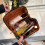 Designer Monogram Makeup Bag, Cosmetic Case with Handle, Brown Pattern, Gold Hardware 2