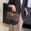 Designer Monogram Makeup Bag, Cosmetic Case with Handle, Brown Pattern, Gold Hardware 5