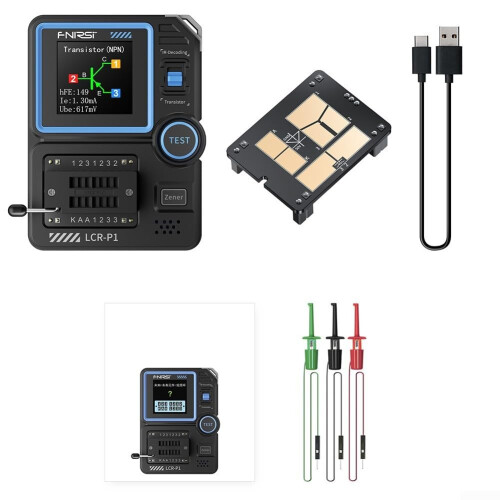 LCR P1 Transistor Tester Essential Tool 1.45' Transistor Tester Full Color Graphics Display Transistor Meter with Burn Protection for Diode Triode