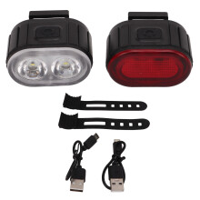 USB-uppladdningsbar cykellampa fram och bak Superstark spotlight strålkastardesign cykellampor 4+6 lägen IPX5 Vattentät Snabb installation