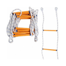 Rope Ladder with Carabiner 10ft Nylon Fire Escape Ladder Non-Slip Fire Ladder Emergency Ladder for Climbing Training Rescue(10FT/3M)