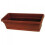 24' Rolled Rim Window Box with Attached Tray, Terra Cotta 1