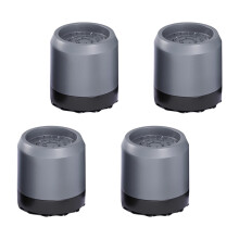Coussinets de pieds anti-vibrations pour lave-linge, 4-Gris noir