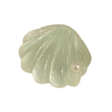 Pince à cheveux en plastique en forme d'étoile de-Vert coquille