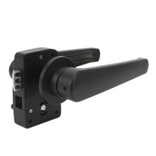 Poignée de verrouillage de porte de toilettes de camping-car noire mat avec verrouillage inversé pour salles de bain de caravane
